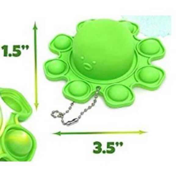☀️3/$12☀️ Blue Reversible Octopus Bubble Pop Fidget Toy - Picture 4 of 7